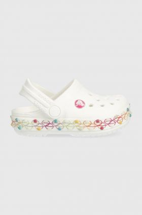 Crocs slapi copii culoarea alb