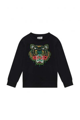 Kenzo Kids bluza copii culoarea negru, cu imprimeu