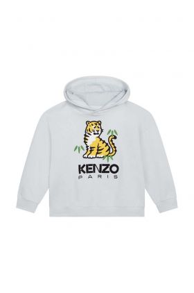 Kenzo Kids hanorac de bumbac pentru copii cu glugă, cu imprimeu