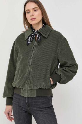 Levi's geaca bomber femei, culoarea verde, de tranzitie