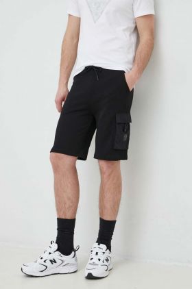 North Sails pantaloni scurti din bumbac culoarea negru