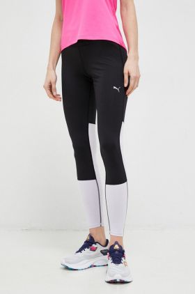 Puma leggins de alergare Favourite culoarea negru, neted