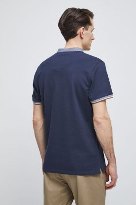 Medicine tricou polo barbati, culoarea albastru marin, neted