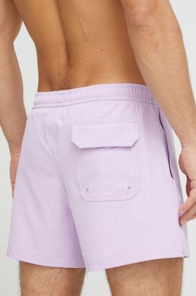 Abercrombie & Fitch pantaloni scurti de baie culoarea violet