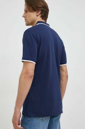 Levi's tricou polo barbati, culoarea albastru marin, neted