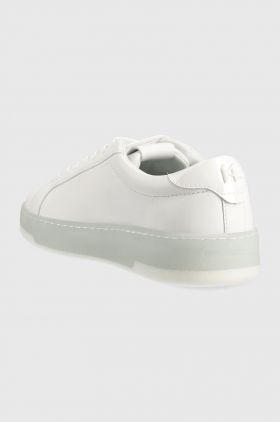 Karl Lagerfeld sneakers din piele KOURT III culoarea alb, KL51515