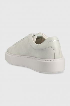 Karl Lagerfeld sneakers din piele MAXI KUP culoarea gri, KL52217