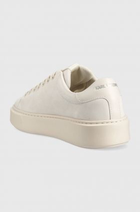 Karl Lagerfeld sneakers din piele MAXI KUP culoarea bej, KL52217