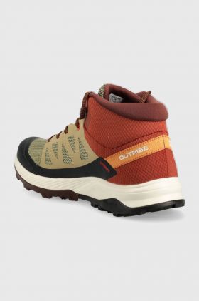 Salomon pantofi Outrise Mid GTX barbati, culoarea maro