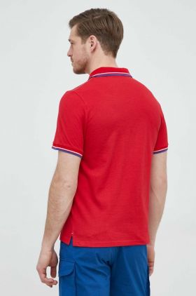 North Sails polo de bumbac culoarea rosu, neted