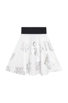 Dkny fusta fete culoarea alb, midi, evazati