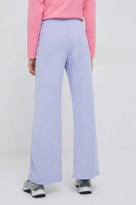 United Colors of Benetton pantaloni de trening din bumbac culoarea violet, neted