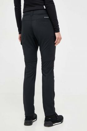 Columbia pantaloni de exterior Silver Ridge Utility culoarea negru, mulata, medium waist