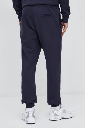 Gant pantaloni de trening din bumbac culoarea albastru marin, neted