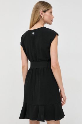 Armani Exchange rochie culoarea negru, mini, evazati