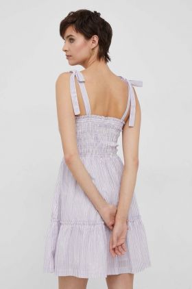 GAP rochie culoarea violet, mini, evazati