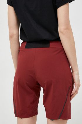 Salewa pantaloni scurți outdoor Pedroc DST culoarea bordo, neted, medium waist