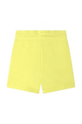 Dkny pantaloni scurti copii culoarea galben, cu imprimeu