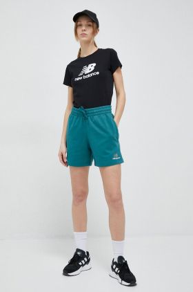 New Balance pantaloni scurti culoarea verde, neted