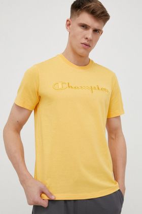 Champion tricou din bumbac culoarea portocaliu, neted