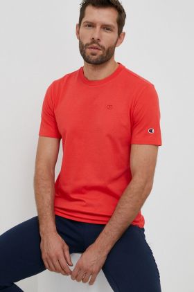 Champion tricou din bumbac culoarea rosu, neted