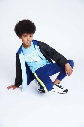 Dkny geaca reversibila pentru copii culoarea albastru marin