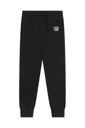 Dkny pantaloni de trening pentru copii culoarea negru, neted