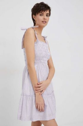 GAP rochie culoarea violet, mini, evazati