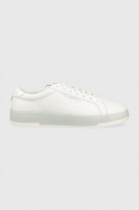 Karl Lagerfeld sneakers din piele KOURT III culoarea alb, KL51515