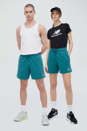 New Balance pantaloni scurti culoarea verde, neted