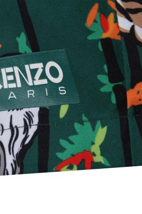 Kenzo Kids pantaloni scurti de baie copii culoarea verde