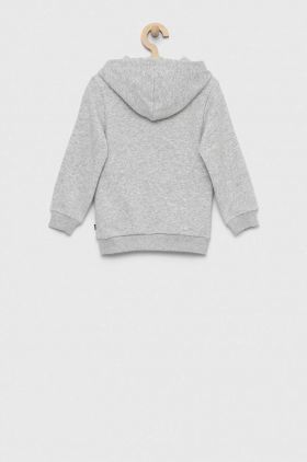 Puma bluza copii ESS+ LOGO POWER Hoodie TR B culoarea gri, cu glugă, cu imprimeu
