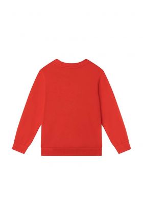 Kenzo Kids hanorac de bumbac pentru copii culoarea rosu, cu imprimeu