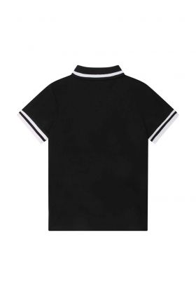 Dkny tricou polo copii culoarea negru, cu imprimeu