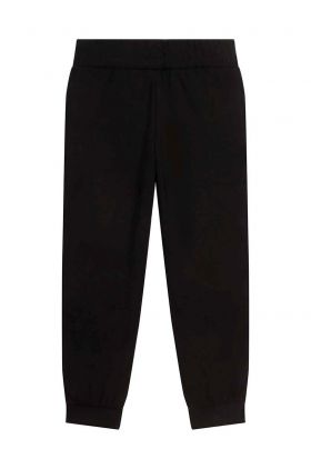 Dkny pantaloni de trening pentru copii culoarea negru, cu imprimeu