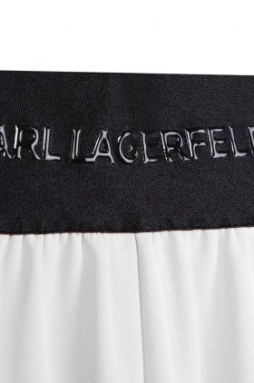 Karl Lagerfeld pantaloni scurti copii culoarea bej, neted