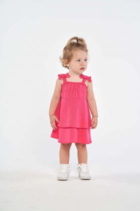 Birba&Trybeyond rochie fete culoarea roz, mini, evazati