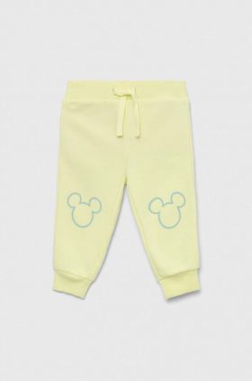 GAP pantaloni de trening pentru copii x Disney culoarea galben, cu imprimeu