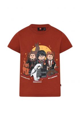 Lego tricou de bumbac pentru copii culoarea rosu, cu imprimeu