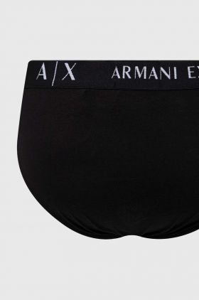 Armani Exchange slip 3-pack barbati, culoarea negru