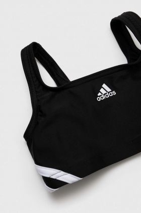 adidas Performance costum de baie pentru copii din două piese 3S culoarea negru