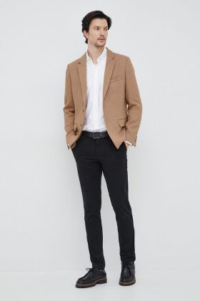 BOSS camasa din bumbac barbati, culoarea alb, cu guler button-down, regular