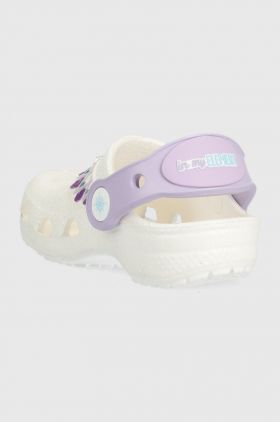 Crocs slapi copii Frozen culoarea alb