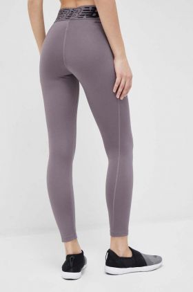 New Balance leggins de antrenament Relentless Crossover culoarea gri, cu imprimeu