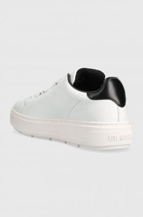 Love Moschino sneakers din piele Sneakerd Bold 40 culoarea alb, JA15374G1G