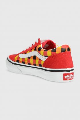 Vans tenisi copii UY Old Skool GLOW MULTI culoarea rosu