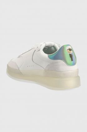 Karl Lagerfeld sneakers din piele BRINK NFT culoarea alb, KL53423