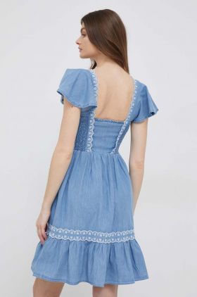 Pepe Jeans rochie jeans Adele mini, evazati