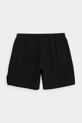 4F pantaloni scurti copii culoarea negru, neted