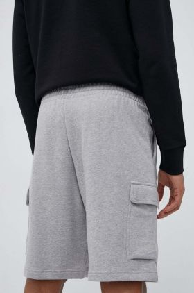 adidas pantaloni scurți bărbați, culoarea gri, melanj HA4340